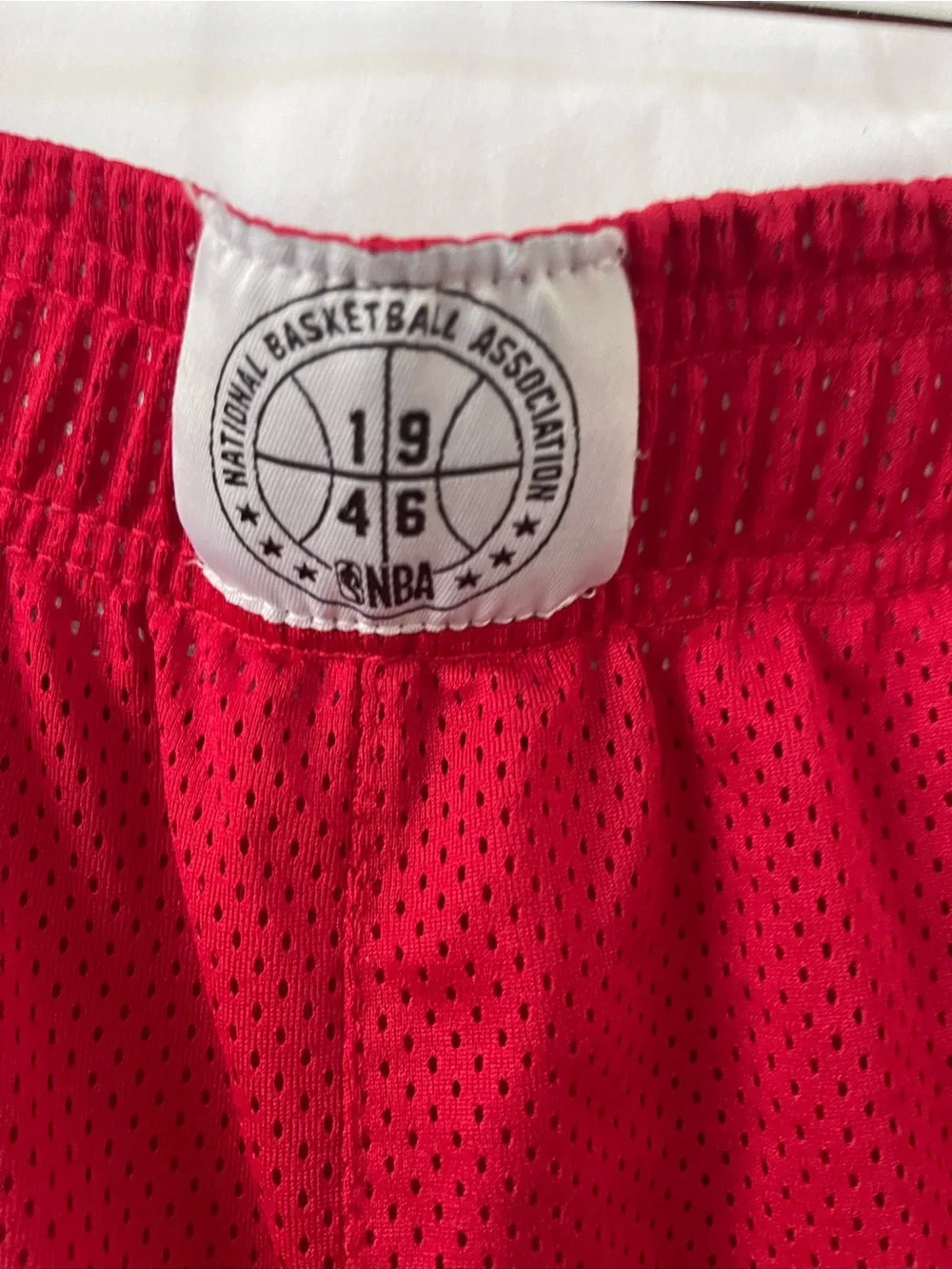 NBA Red Basketball Shorts with White Trim